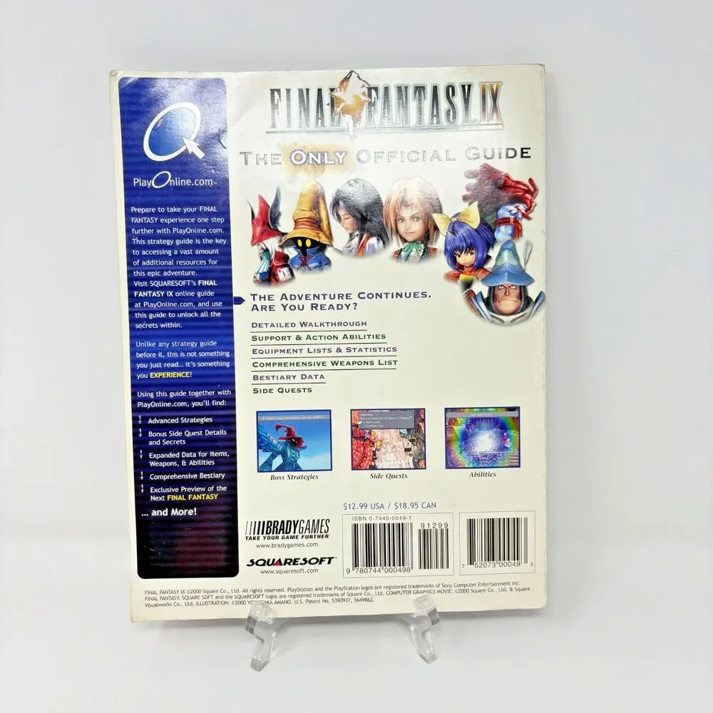 Final Fantasy IX BradyGames Official Strategy Guide Sony PlayStation PS1 2000
